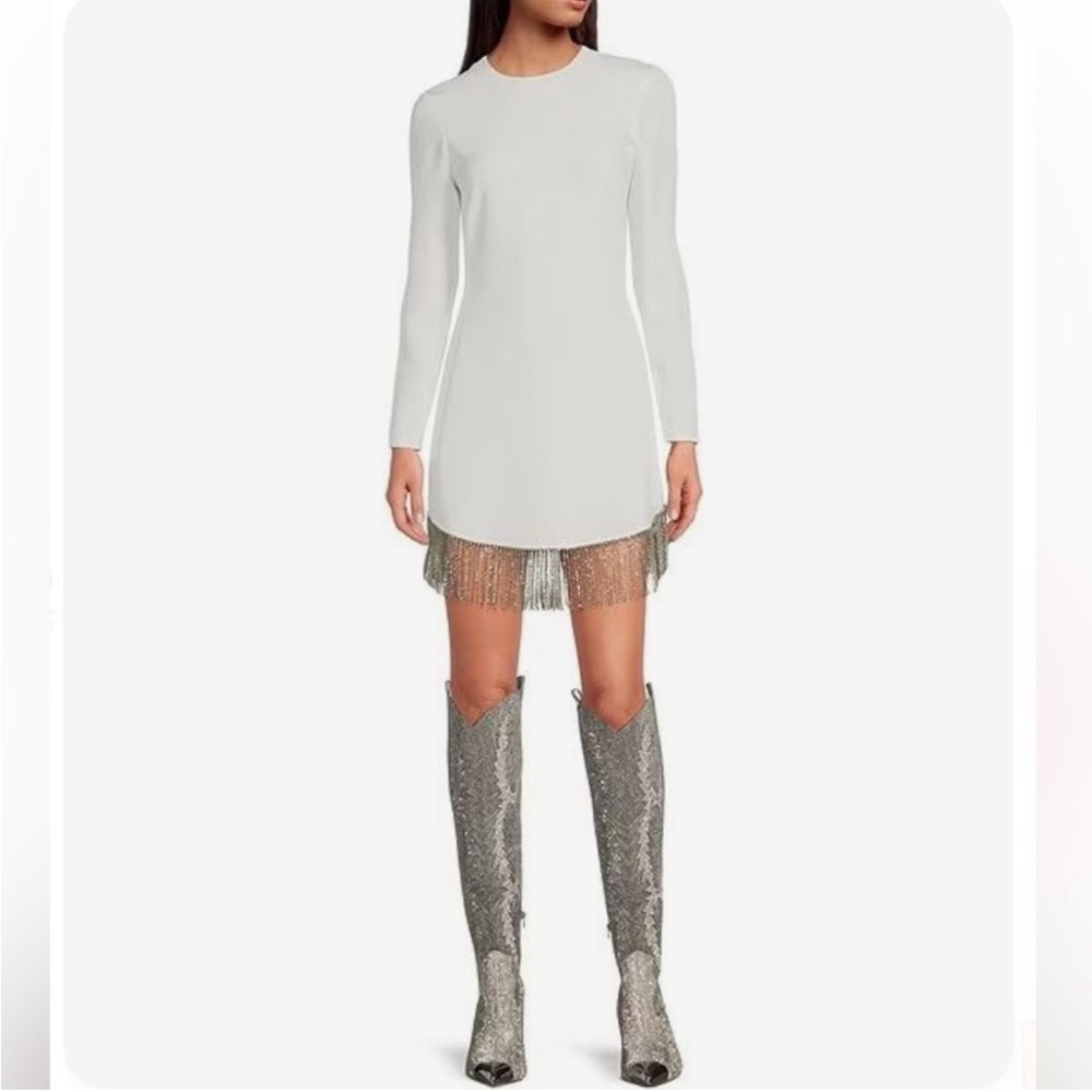 Gianni Bini White Long Sleeve Dress